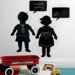 Vintage Kids Chalkboard Mural in Black