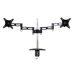 Dual Monitor Double Arm Desktop Mount in Black