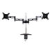 Dual Monitor Double Arm Desktop Mount in Black
