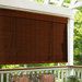 Imperial Matchstick Bamboo Roll-Up Blind with 6" Valance in Cocoa