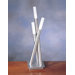 Cavelleto Three Light Table Lamp in Brushed Aluminum