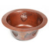 Round Copper Bar Sink with Grape Relief