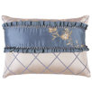 Veranda Pillow with Pleated trim and Cord and Braid