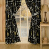 Camo Rod Pocket Drapes in Black