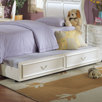 Pearl Sleigh Bed Twin/Full Trundle in Pearl White