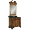36" Vanity in Brown Cherry with Granite Top