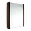 20" W x 30" H x 5.5" D Surface Mount Frameless Medicine Cabinet in Walnut