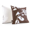 Morning Glory Throw Pillow in Chocolate - 24" x 13"