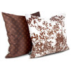 Brush Throw Pillow in White - 18" X 18"