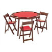 52" Oak Folding Poker Table