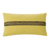 Abstract Palm Oblong Pillow in Cress Green
