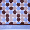 Minky Blue Chocolate Polka Dot Pocket valance in Polka Dot