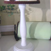 Minky Lemon Chocolate Polka Dot White Candlestick Lamp