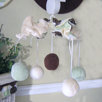 Minky Lemon Chocolate Polka Dot Musical Mobile