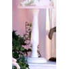 Flower Medley White Candlestick Lamp