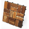 Le Click Flex Teak Interlocking Decking Tiles in Oiled Finish