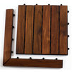 Le Click Teak Set of 2 Corner Pieces with Loop in Oiled Finish