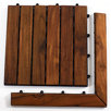 Le Click Teak Set of 2 Corner Pieces with Pin and Loop side in Oiled Finish