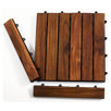 Le Click Teak Set of 2 End Pieces with Loop in Oiled Finish