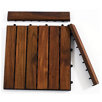 Le Click Teak Set of 2 End Pieces with Pin in Oiled Finish
