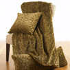 Arturo Sculpted Faux Fur Throw in Chestnut