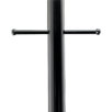 7' Black Aluminum Lantern Post with Ladder Rest