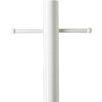 7' White Aluminum Lantern Post with Ladder Rest