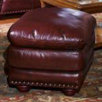 Aspen Leather Ottoman