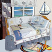 Nautical 6 piece Crib Bedding Set
