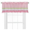 Girls Stripes and Plaids Valance in Pink / Green / Yellow
