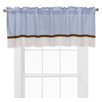Metro Valance in Blue / White / Chocolate