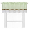 Metro Valance in Lime and Chocolate