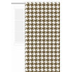 Metro Curtain Panel Houndstooth in White and Chocolate