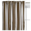 Stripes Curtain Panel in White and Chocolate