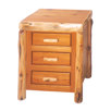 Traditional Cedar Log 3 Drawer Nightstand