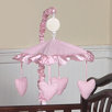 Pink Chenille and Satin Musical Mobile
