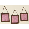 Pink and Brown Paisley Wall Hangings