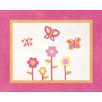 Pink and Orange Butterfly Floor Rug