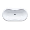 Mega Duo Oval Bath Tub in White