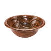 Round Braided Self Rimming Hammered Copper Bathroom Sink in Oil Rubbed Bronze