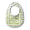 Terry Velour Bitty Bib in Light Pastel Kiwi with Pastel Mod Squares