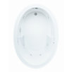 Basics 60" x 42" Oval Whirlpool Bath Tub with End Drain