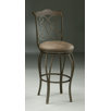Athena Swivel Barstool with Florentine Coffee Fabric in Autumn Rust