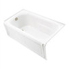 Portrait 5' Whirlpool Bath Tub with Integral Apron and Left-Hand Drain in White