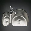 Undertone 9.5" Two Bowl Undermount Kitchen Sink