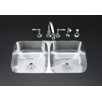 Undertone 8" Two Bowl Undermount Kitchen Sink