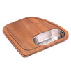Vision Wood Cutting Board with Stainless Steel Colander in Teak