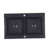 Geo Granite Double Bowl Kitchen Sink in Metallic Black