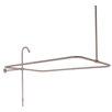 End Mount Shower Riser with Enclosure for Roll Top and Slipper Tubs