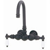 Leg Tub Faucet with "Hot" & "Cold" Porcelain Lever Handles